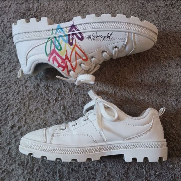 Skechers X JGoldcrown: Roadies - Love Zone Girls Size 4 PRE-OWNED RARE - Picture 3 of 7